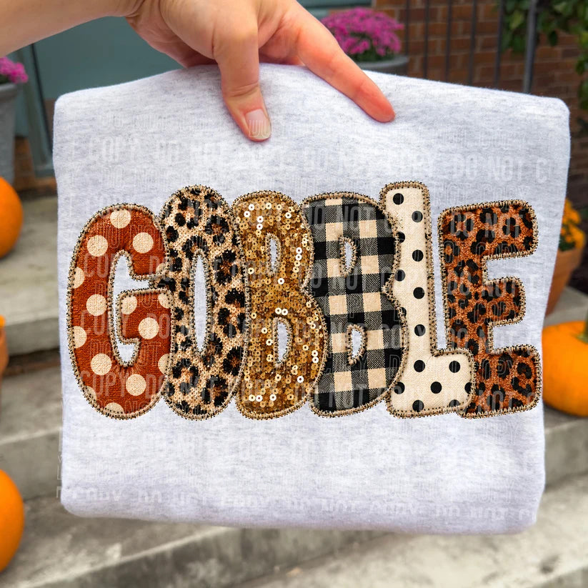 Gobble - Faux Embroidery