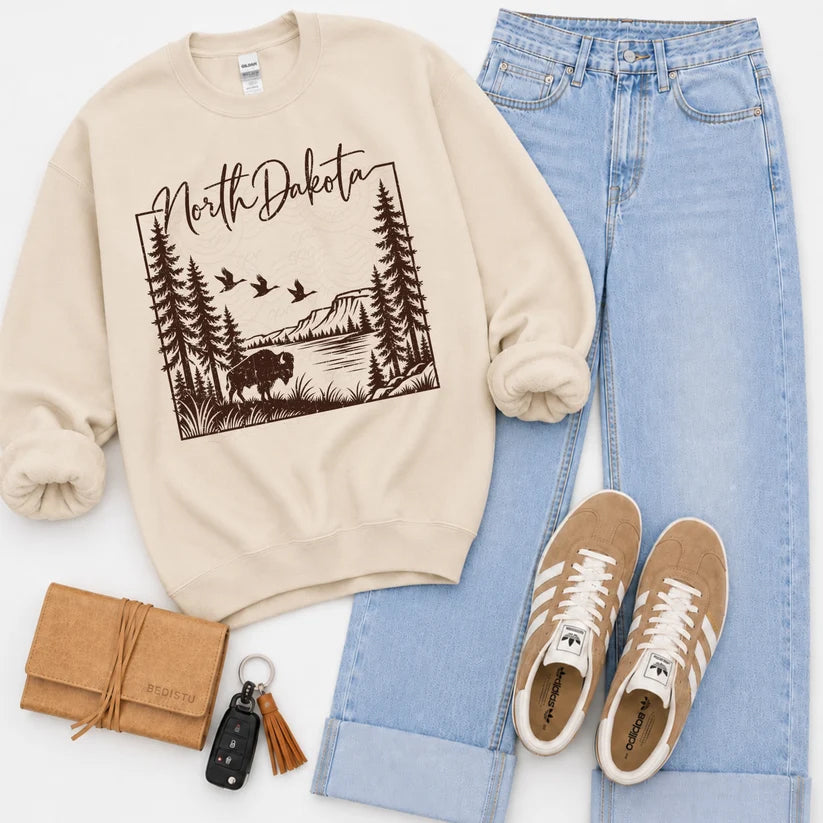 North Dakota - Brown Font