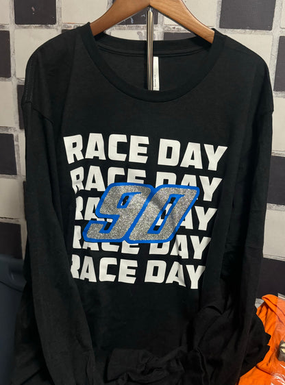 Race Day with Number Crewneck
