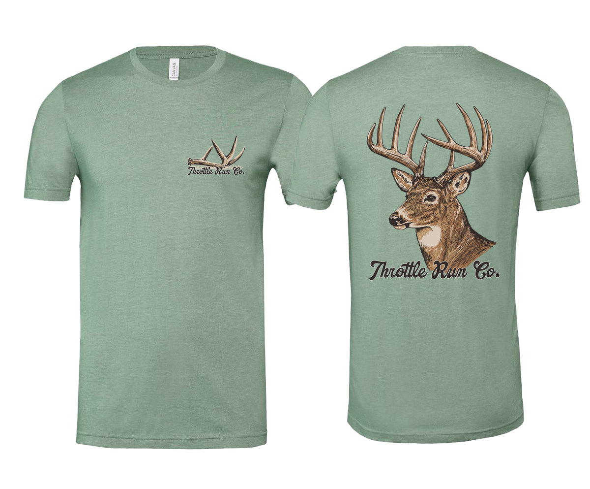 Deer Hunting T-shirt - Heather Sage