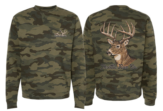 Deer Hunting Crewneck - Forest Camo
