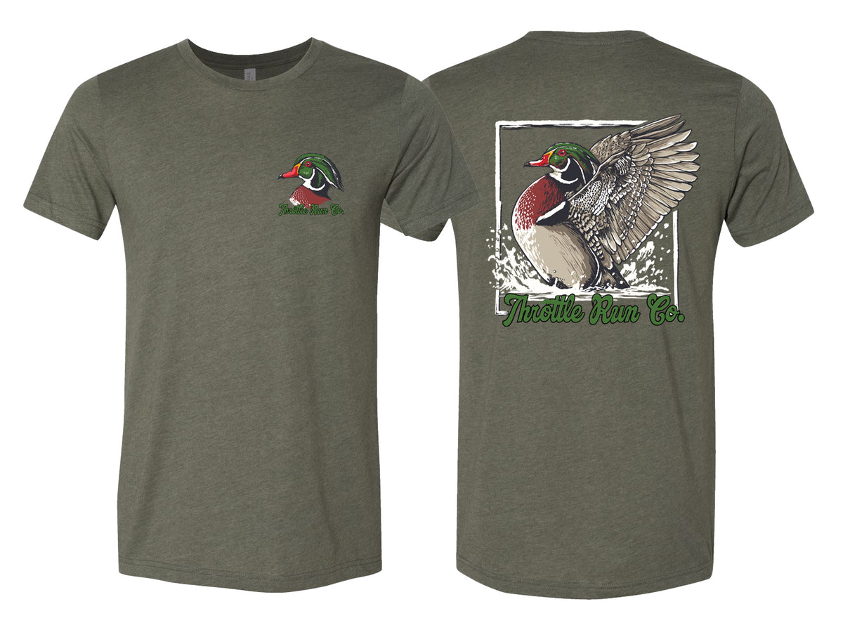 Duck Hunting T-shirt - Military Green