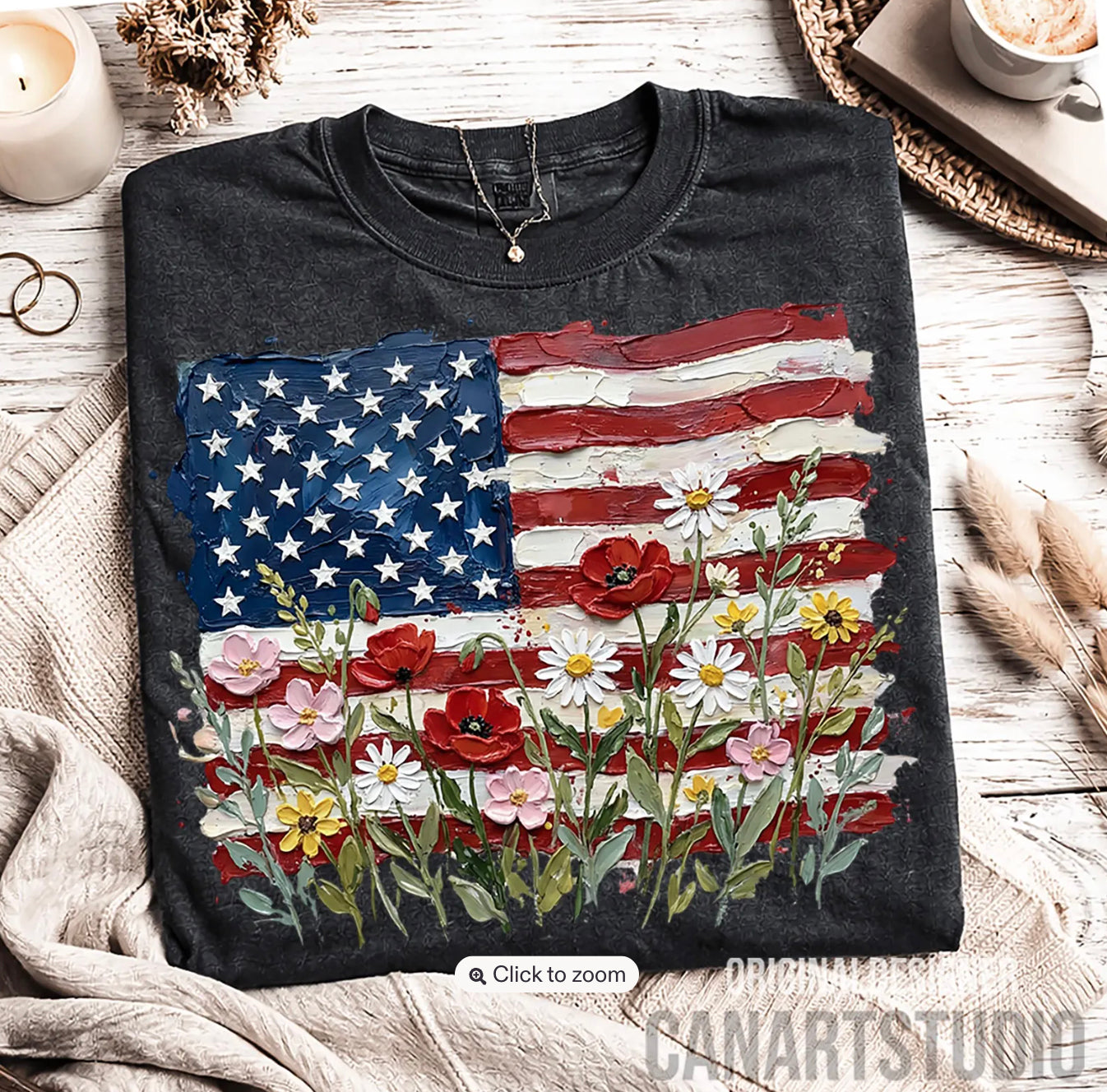 Flag & Flowers