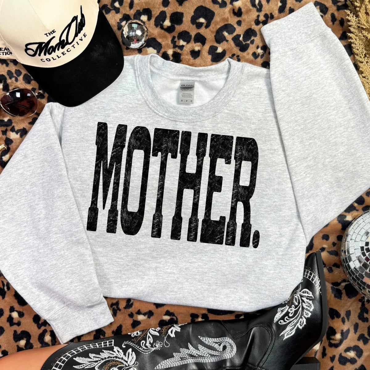 Mother in black font